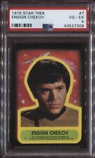 1976 Topps Star Trek Stickers Ensign Chekov #7 PSA 4 picture