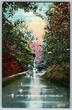 Petersburg, Virginia VA - Beautiful Lovers Lane - Power Canal - Vintage Postcard picture