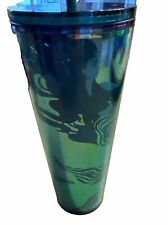 2023 Starbucks Holo Teal Glacier 24 oz Siren Mermaid Straw Tumbler, New with Tag picture