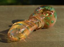 Gorgeous Pink with Green Jellyfish - 4 inch Glass Hand Pipe Durable Thick Glass picture