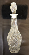 Vintage Anchor Hocking Wexford Crystal Glass Decanter w/Stopper 14.5” picture