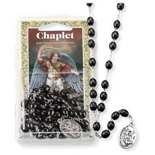 6 x 8mm Black Saint Michael Chaplet 190-01X picture