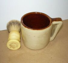 Vintage shaving  Ceramic mug and brush,  Made Rite 45  pure badger - Movie prop picture
