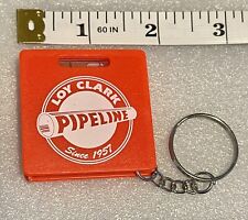 Loy Clark Pipeline Co Since 1957 Key Chain Level tape measurer picture