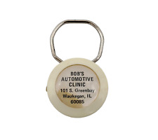 Vintage Rotary Dial Phone Telephone Keychain Bobs Automotive Clinic Waukegan IL picture
