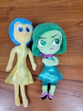 Disney Pixar Tomy Inside Out Plush Lot Joy + Disgust picture