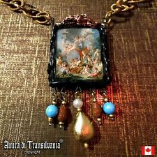 woman jewelry necklace angel talisman baroque pendant amulet charm locket lariat picture