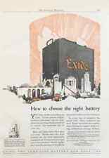 1925 Exide Long-Life Car Batteries PRINT AD How to Choose The Right Battery picture