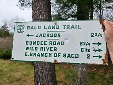 1940 White Mountain National Forest Bald Land Trail Sign ORIGINAL Dated 1940 picture