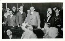 Public Gathering or Business Affair Business Men 1920s Women Hat RPPC Postcard picture