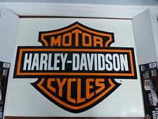 Harley-Davidson Bar & Shield Extra Large Trailer Decal Sticker Orange NEW picture
