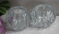 Vintage Pair Homco Home Interiors USA Crystal Votive Tealight Candle Holders picture
