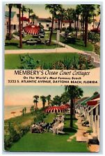 1951 Membery's Ocean Court Cottages Multiview Daytona Beach Florida FL Postcard picture