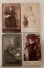 Lot Of 4 - Antique Photo Cabinet Cards Of Women Portraits Victorian Era Chicago picture