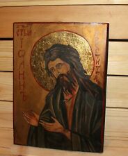 Vintage hand painted icon  John the Baptist picture