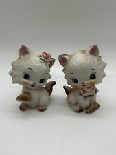 2 Vintage anthropomorphic With Pink Roses 1950’s Kitsch picture