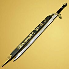 Fully Handmade 50” Legend of Zelda Replica Sword (Black and Gold) With Scabbard picture