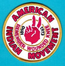 AMERICAN INDIAN MOVEMENT AIM REMEMBER WOUNDED KNEE PATCH picture