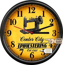 Personalized Woodworking Upholstery Sewing Carpentry Shop Tools Sign Wall Clock picture