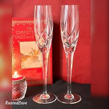 2 Mikasa Olympus Champagne Flutes Wedding Toasting Flutes Vintage Pair picture