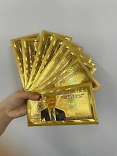 10pcs President Donald Trump 2024 Gold Foil Envelope For Put 10pcs Gold Banknote picture