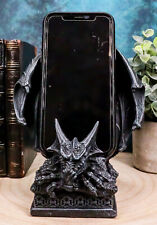 Ebros Crouching Dragon Cell Phone Figurine In Faux Stone Resin Desktop Decor picture