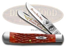 Case xx Trapper Knife Mercury Head Dime Red Picked Bone Stainless Pocket Knives picture