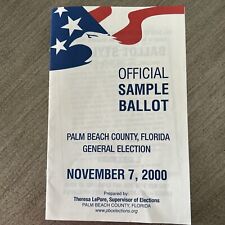 Official Sample Ballot November 7, 2000 Palm Beach County picture