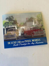 Super Rare 1954 Chevrolet Truck sales brochure Deluxe Cab And Panel Models 54 picture