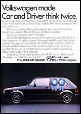 1984 Volkswagen VW GTI Vintage Original Advertisement Car Print Ad J701A picture