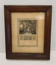 Victorian Antique Wood Walnut Picture Photo Frame Sacrament Philadelphia Litho picture