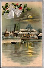 Merry Christmas When Memory Brings To Mind Ones Dear Vintage Postcard picture