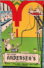 Pea Soup Andersen's Restaurant California 1980's Unused Vintage Postcard picture