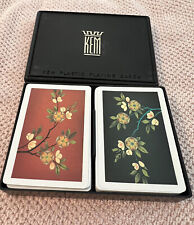 KEM PLAYING CARDS DOGWOOD PATTERN. COMPLETE TWO DECK SET. picture