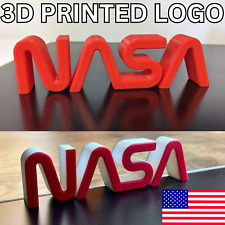 NASA WORM Logo, Worm 3D Printed Desk Shelf Display, BIG 8 inch 8in, Great Gift picture