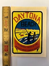 Vintage Daytona Beach FLORIDA  Car Race Souvenir WATER WINDOW TRAVEL DECAL picture