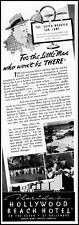 1941 Hollywood Beach Hotel Hollywood Florida vacation vintage photo print ad L35 picture