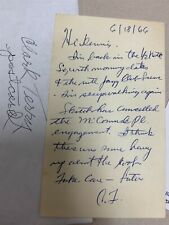 CLARK TERRY JAZZ TRUMPETER HAND WRITTEN POSTCARD 1966  picture
