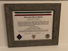 OPERATION DESERT STORM CERTIFICATE OF SERVICE w/Free Printing picture