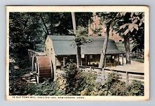 New London CT-Connecticut, Erected 1650 Ye Old Town Mill, Vintage c1938 Postcard picture