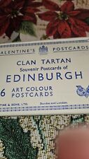 6 Vintage VALENTINE'S & SON'S Postcards Clan Tartan Edingburh Scotland Unused picture