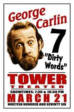GEORGE CARLIN 1976 Concert Poster TOWER THEATRE Upper Darby PA POSTER picture