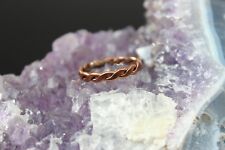 Sacred Cubit Tensor Finger Harmony Ring 144mhz Orgone Flattened Copper Size T picture