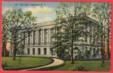 Postcard NC: City Hall, Charlotte, North Carolina, Linen, Unposted picture