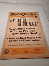 Social Justice Father Coughlin Magazine Weekly December 8 1941 vtg picture