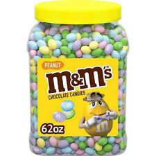 New M&M'S Peanut Chocolate Pastel Easter Candy Jar (62 oz.) Free Delivery picture
