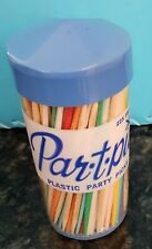 Par-T-Pic Vintage Plastic Toothpicks Cocktail Skewers Hors d’Oeuvres Soodhalter picture