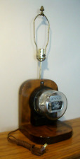Antique Westinghouse Residential Electric Meter Table Lamp Folk Vintage Wood picture