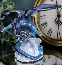 Blue Sky Wraith Storm Dragon On Giant Cloud Formation Decorative Small Figurine picture