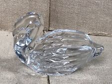 Vintage Clear Crystal Head Down Swan Nut Candy Dish Elegant picture